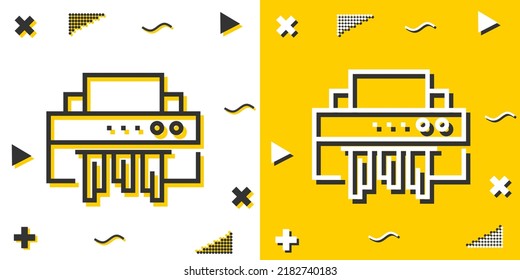 icono de línea de triturador. Estilo de contorno simple.signo lineal shredder. Ilustración vectorial aislada en fondo blanco. EPS de trazo editable 10