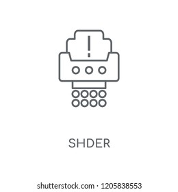 Shredder linear icon. Shredder concept stroke symbol design. Thin graphic elements vector illustration, outline pattern on a white background, eps 10.