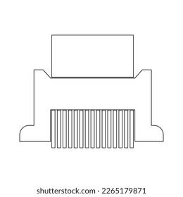 Shredder Machine Icon.vector illustration logo design