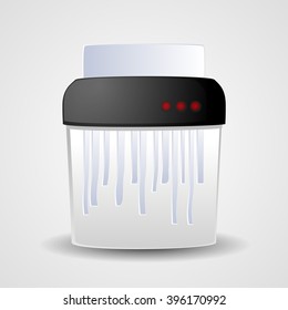 Shredder sign icon realistic