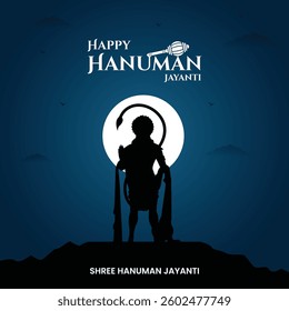 Shree Hanuman Jayanti Greetings and wishes for Happy Hanuman Jayanti festival of India with lord Hanuman with Hindi text
