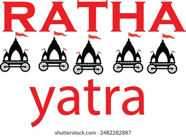 Shree Jagannath Ratha Yatra Typography Vector Image