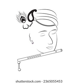 Shree Krishan Illustration Image in Vector Format 