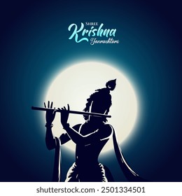 Shree Krishna Janmashtami Feier. Janmashtami Indischer Lord Krishna Geboren Tag. Janmashtami wünscht. Tapeten und Post Design.