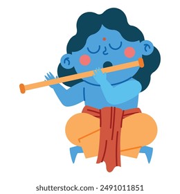 shree krishna for janmashtami isolated