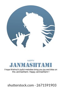 Shree Krishna Janmashtami Vector con fondo azul para la Plantilla editable de diseño de Anuncio de redes sociales. Feliz Janmashtami.