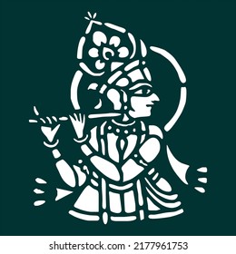 Diseño artístico vectorial de krishna.