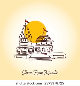 Fondo del templo hindú Shree Ram Mandir Ayodhya