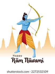 Shree Ram Navami background concept