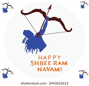 shree ram navami diwas cultural background and bow and arrow
