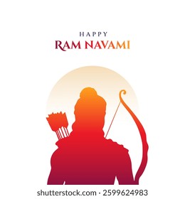 Shree Ram Navami Greeting, God Ram Background Design. A Hindu festival celebrated of lord ram birthday. 