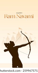 Shree Ram Navami Greeting, God Ram Background Design. A Hindu festival celebrated of lord ram birthday.