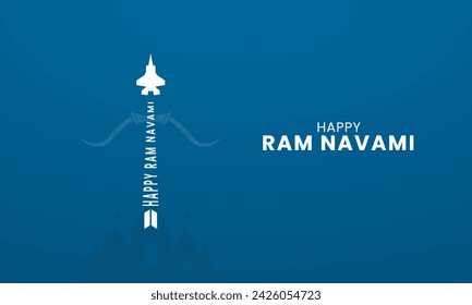 Shree Ram Navami. Feliz día de Ram Navami diseño creativo. Ilustración 3D