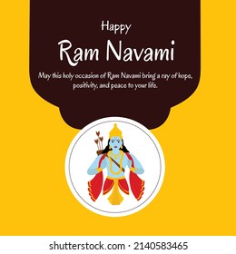 Shree Ram Navami Hindu Festival Celebration Card Design 
