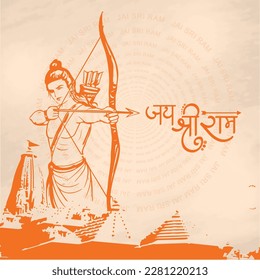 Shree Rama Navami, sri ram navmi, Lord Rama, Ayodhya, Telugu, Hindi Wishes post, Social media Design Vector Templates