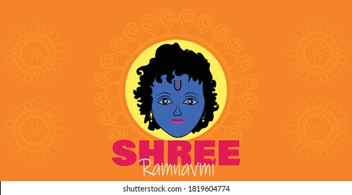 Shree ramnavmi with ram ,vector illustration.