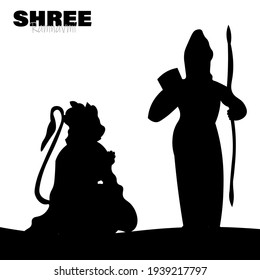 Shree ramnavmi with ram ,vector illustration.