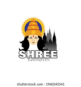 Shree ramnavmi with ram ,vector illustration.