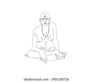 Shree Swami Samarth Illustration Vector