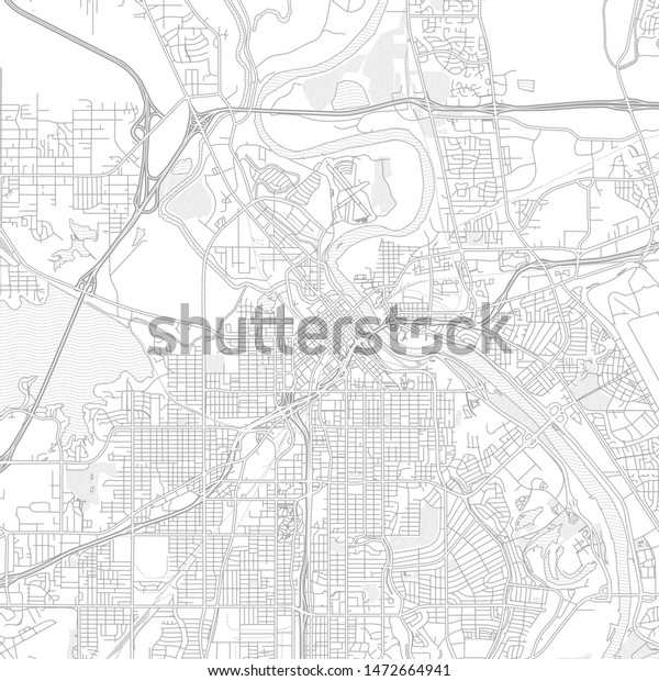 Shreveport Louisiana Usa Bright Outlined Vector Stock Vector (Royalty ...