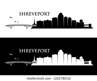 Shreveport skyline - Louisiana, United States of America, USA - vector illustration