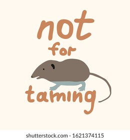 Shrew not for taming vector illustration