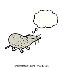 shrew with thought bubble illustration