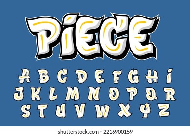 Shrewd Alphabet Graffiti text vector Letters