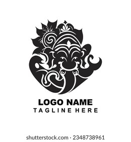 Shri Ganesh Creative Vector for Using Festivals and Decorative, Cards, Backgrounds, and Ganesh Chaturthi, Black silhouette Lord Ganesh