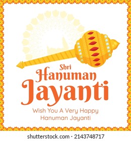 Shri Hanuman Jayanti festival of India banner design template.