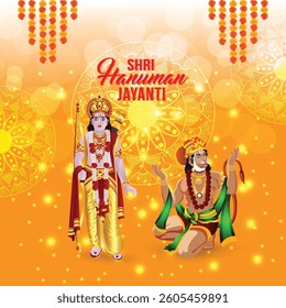 Shri hanuman jayanti indian festival background