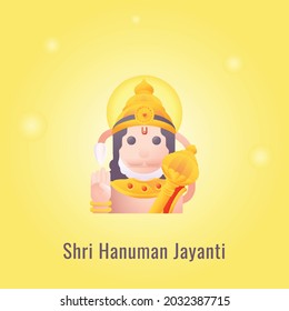 Shri Hanuman Jayanti, Vector illustration design.
