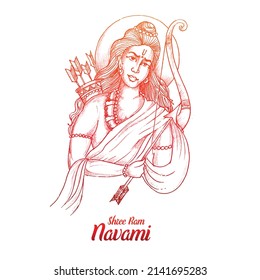 	Shri ram navami con diseño de kard con flecha de arco