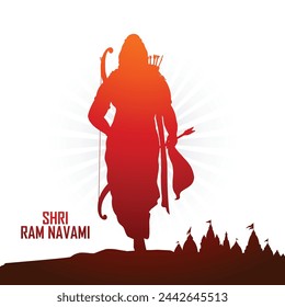 	
Shri ram navami celebración del fondo de tarjeta del festival indio