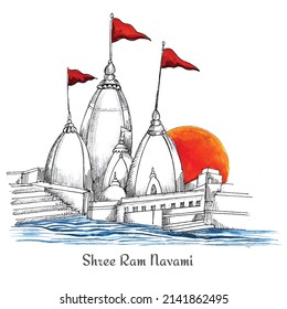 Shri ram navami festival card background