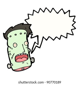 zitternder Frankenstein-Monsterkopf