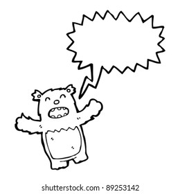 shrieking teddy bear cartoon