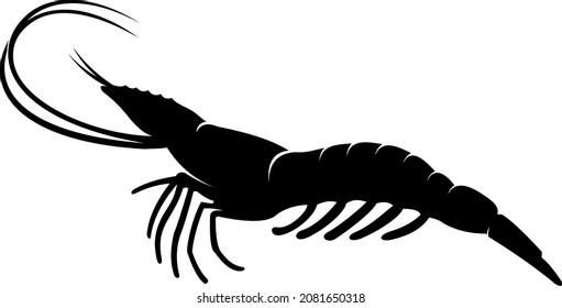 shrimp bait vector for fishing, saltwater, outdoor, and restaurant logo company