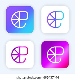 Shrimp bright purple and blue gradient app icon