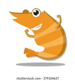 Shrimp character cartoon