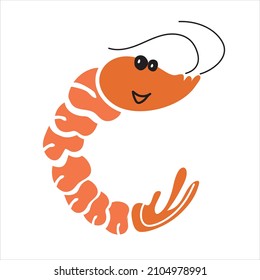 Caricatura del personaje camaronero. Ilustración vectorial.