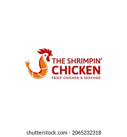 shrimp and chicken logo design