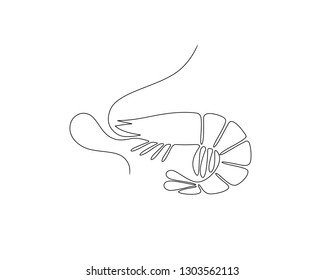 Shrimp circuit. Isolated shrimp on white background