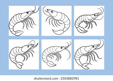 the shrimp with clean, elegant lines