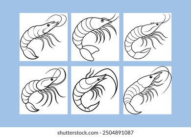 the shrimp with clean, elegant lines