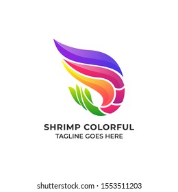 Shrimp Colorful Design concept Illustration Vector Template. Suitable for Creative Industry, Multimedia, entertainment, Educations, Shop, and any related business