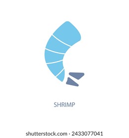 shrimp concept line icon. Simple element illustration. shrimp concept outline symbol design.