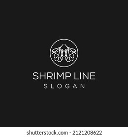 shrimp continuous line art drawing style. Minimalist black shrimp seafood outline. 