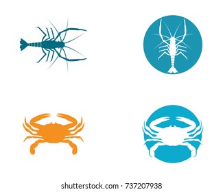 Shrimp and crab logo