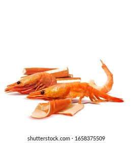 Shrimp and crab sticks low poly. Fresh, nutritious, tasty crab sticks and prawn. Seafood delicacies. Vector illustration. Shrimp and crab sticks in triangulation technique.
